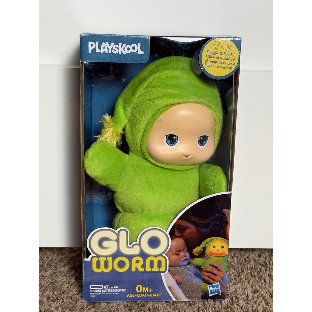 “Playskool Glo Worm” by Hasbro 2017 Snuggle Plush Light Sound & Glow! New!